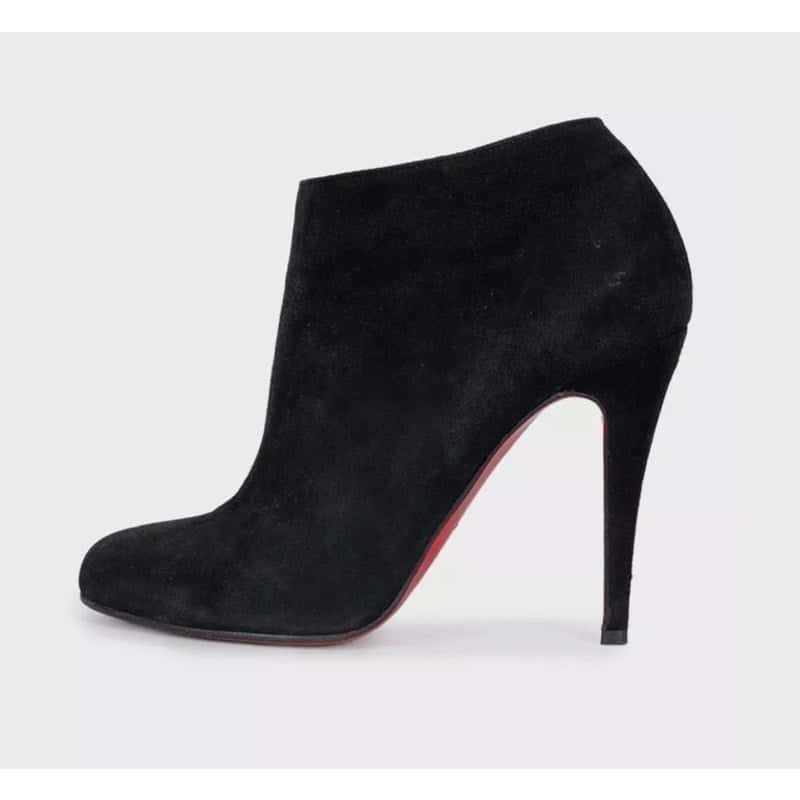Christian Louboutin Christian Louboutin Black Suede Ankle Boots - Size 39 pre-owned Black Suede Good condition - Front View