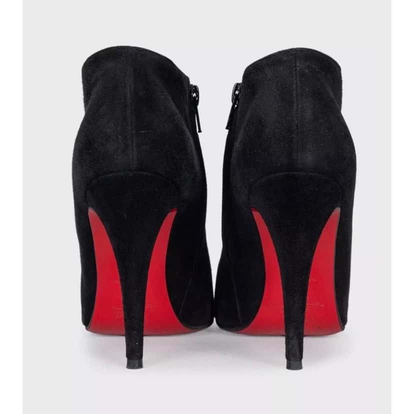 Christian Louboutin Christian Louboutin Black Suede Ankle Boots - Size 39 pre-owned Black Suede Good condition - Model View