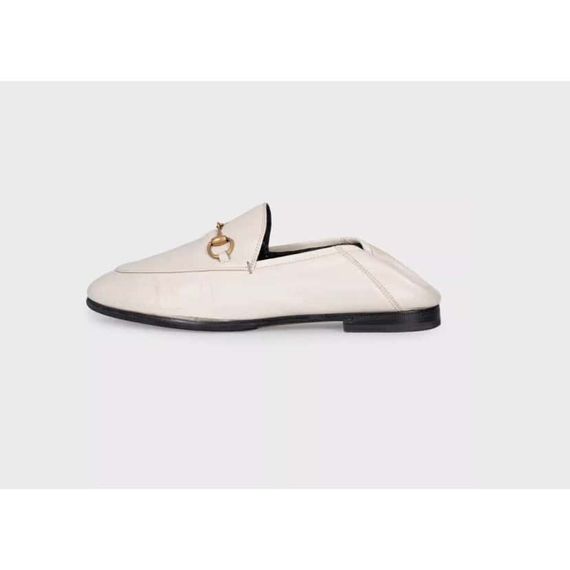 Gucci Gucci White Leather Loafers - Size 38 (US 8) Pre-owned White Leather Good condition - Front View