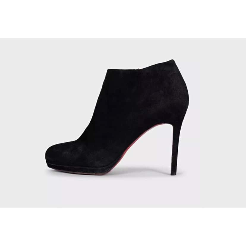 Christian Louboutin Christian Louboutin Black Suede Ankle Boots Size 38 Pre-owned Black Suede Good condition - Front View