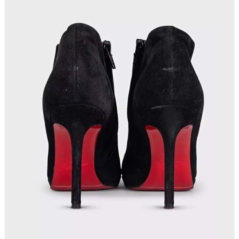 Christian Louboutin Christian Louboutin Black Suede Ankle Boots Size 38 Pre-owned Black Suede Good condition - Model View