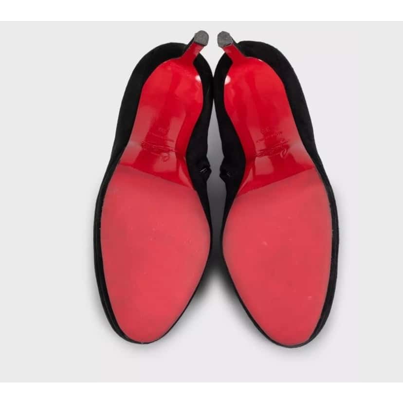 Christian Louboutin Christian Louboutin Black Suede Ankle Boots Size 38 Pre-owned Black Suede Good condition - Box View