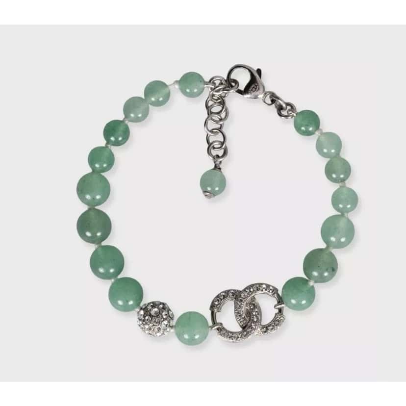 Chanel Chanel Spring/Summer 2015 Green Necklace & Bracelet Set  Pre-owned Green Lace Good condition - Box View