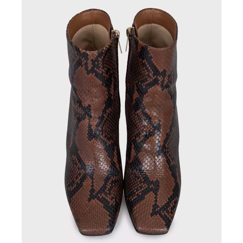 Jimmy Choo Jimmy Choo Animal-Print Leather Ankle Boots Sz 37 Pre-owned Other Leather Good condition - Back View