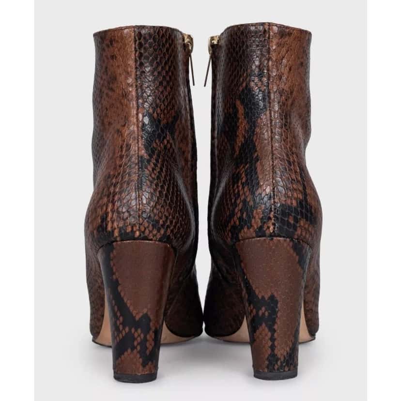 Jimmy Choo Jimmy Choo Animal-Print Leather Ankle Boots Sz 37 Pre-owned Other Leather Good condition - Model View