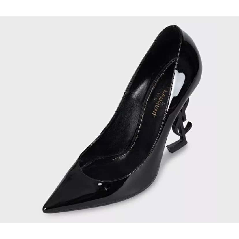Saint Laurent Saint Laurent Opyum Patent Leather Logo Heels  Sz 38 Pre-owned Black Leather Good condition - Inside View