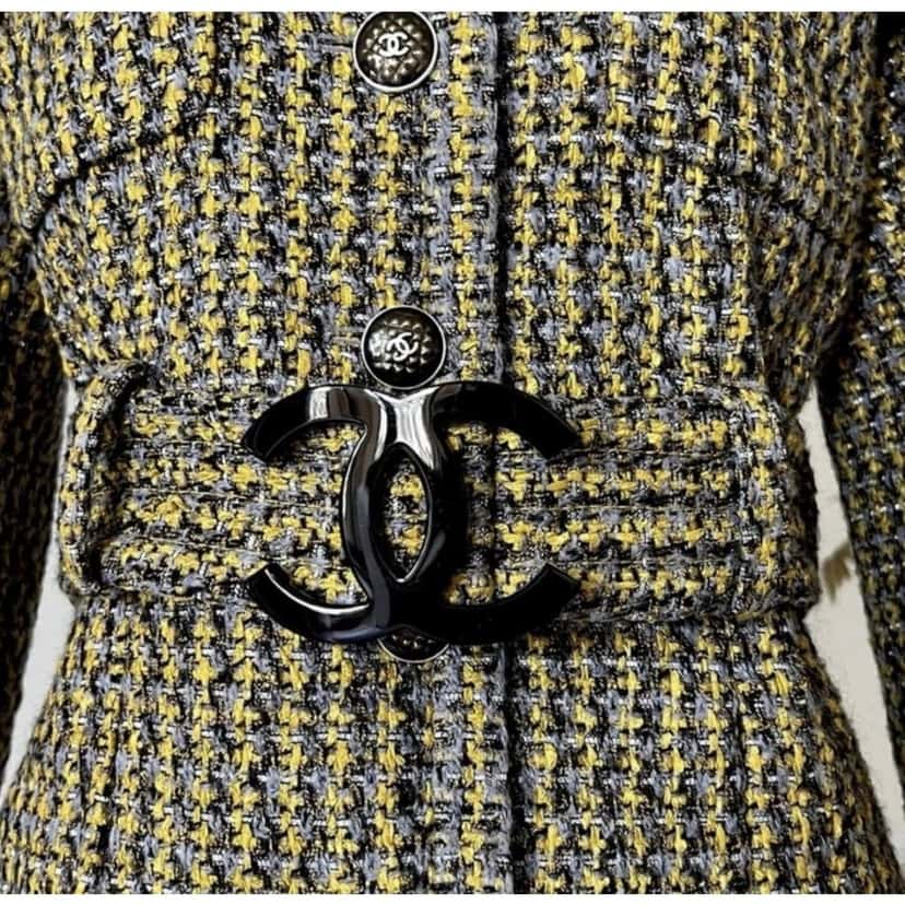 Chanel Chanel Multi-Color Single-Breasted Jacket FR44(Run for M) Pre-owned Gold Good condition - Back View