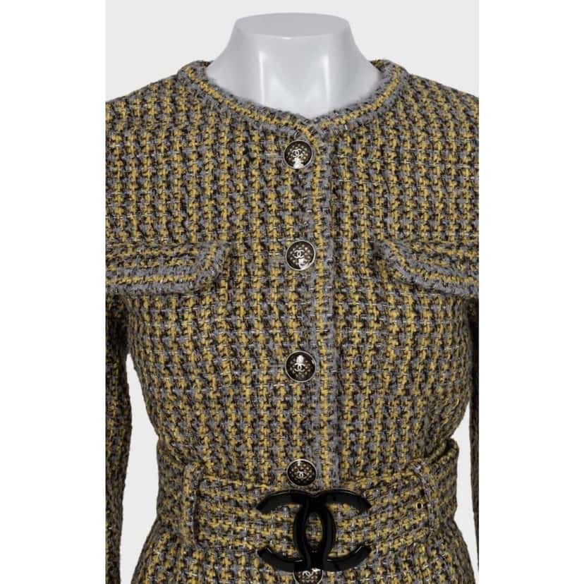 Chanel Chanel Multi-Color Single-Breasted Jacket FR44(Run for M) Pre-owned Gold Good condition - Inside View