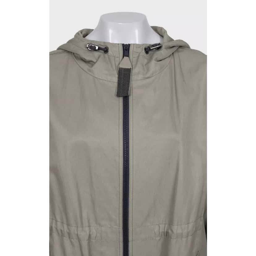 Brunello Cucinelli Brunello Cucinelli Green Hooded Coat - IT40/S Pre-owned Green Cotton Good condition - Model View