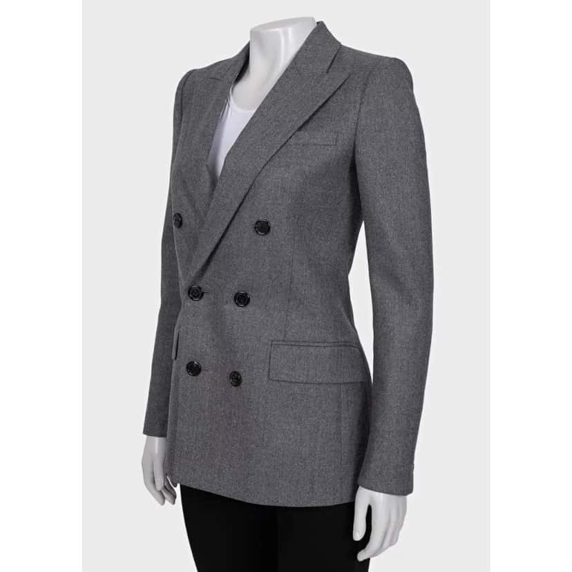 Saint Laurent NWOT Saint Laurent Grey Wool Fitted Jacket - Size S / FR36 Pre-owned Grey Wool Never worn - Inside View