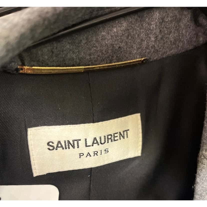 Saint Laurent NWOT Saint Laurent Grey Wool Fitted Jacket - Size S / FR36 Pre-owned Grey Wool Never worn - Box View