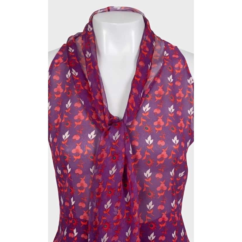 Christian Dior Christian Dior Elegant Purple Silk Suit - Size L Pre-owned Purple Silk Good condition - Box View