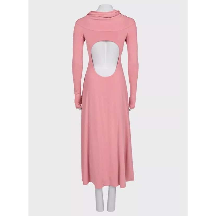 Khaite Khaite Pink Viscose Blend Back-Cut Dress - Size S pre-owned Pink Good condition - Inside View