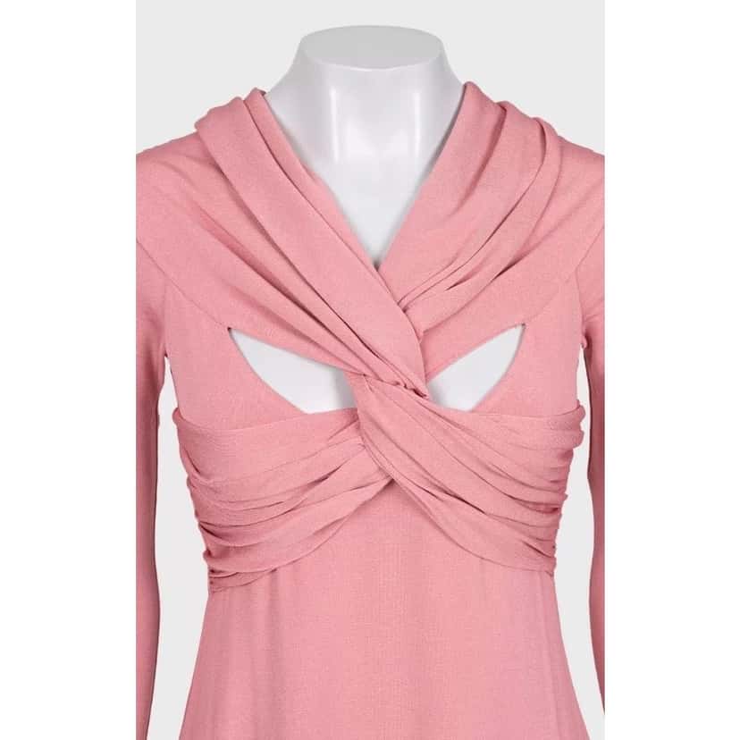 Khaite Khaite Pink Viscose Blend Back-Cut Dress - Size S pre-owned Pink Good condition - Model View