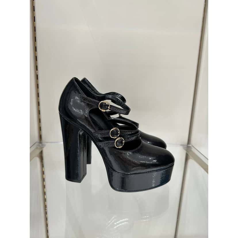 Celine Celine FW 2020 Melody Black Patent Mary Jane Pumps 37 pre-owned Black Leather Never worn - Back View