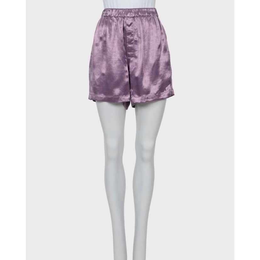 Bottega Veneta Bottega Veneta Purple Cupro Shorts & Blouse Set IT42 Pre-owned Purple Good condition - Model View