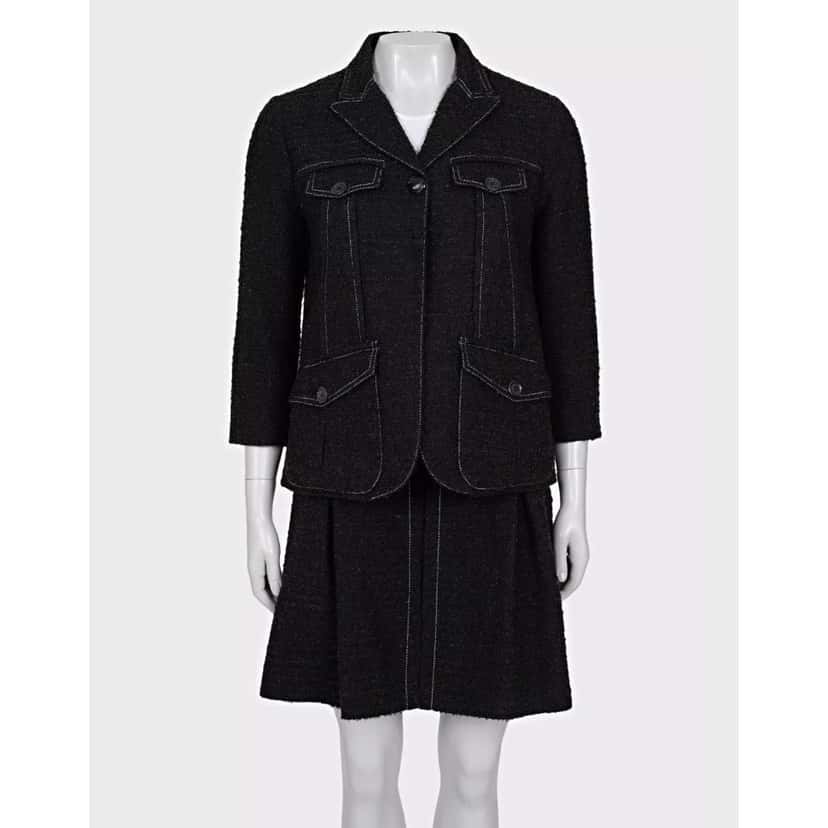 Louis Vuitton Louis Vuitton Brown Tweed Jacket & Skirt Set Sz.38 Pre-owned Brown Tweed Good condition - Front View