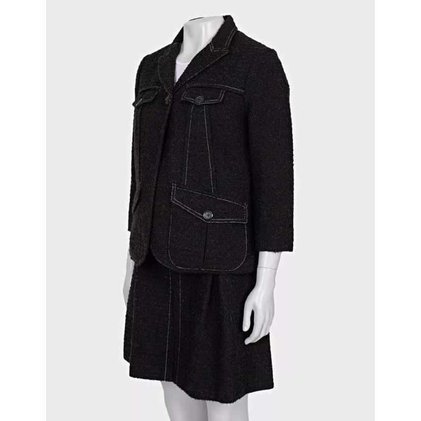 Louis Vuitton Louis Vuitton Brown Tweed Jacket & Skirt Set Sz.38 Pre-owned Brown Tweed Good condition - Back View