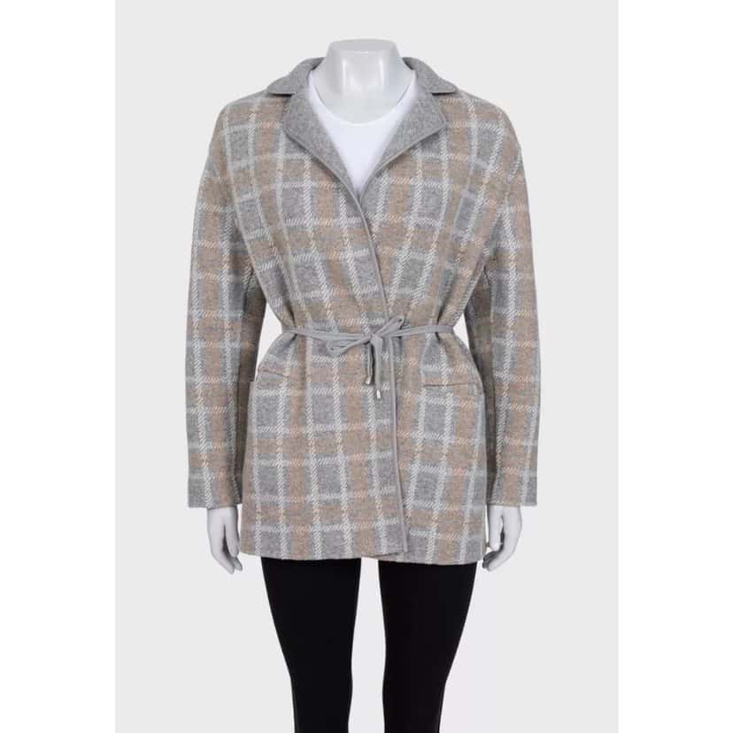 Loro Piana NWOT Loro Piana Reversible Cashmere Coat - Size S pre-owned Grey Wool Never worn - Box View