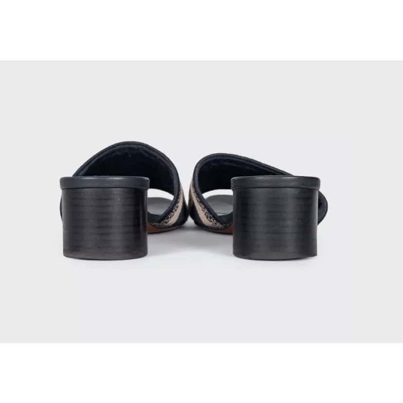 Christian Dior Christian Dior Dway Mules - Black Textile Size 38.5 Pre-owned Black Leather Good condition - Model View