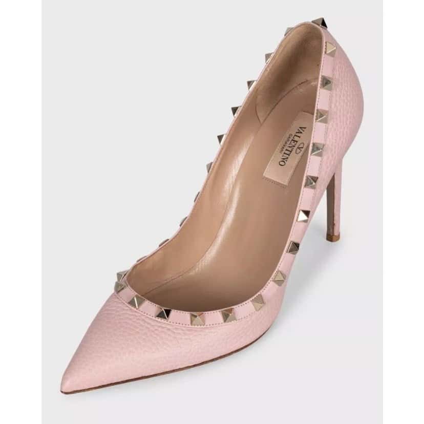 Valentino Valentino Rockstud Pink Leather Pumps Heels Sz.39 Pre-owned Pink Leather Good condition - Inside View