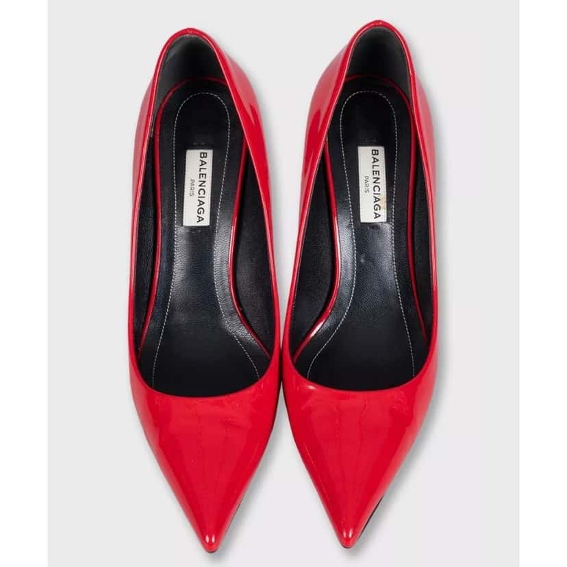 Balenciaga Balenciaga Red Patent Leather Pumps Heels Size 36.5 Pre-owned Red Leather Good condition - Back View