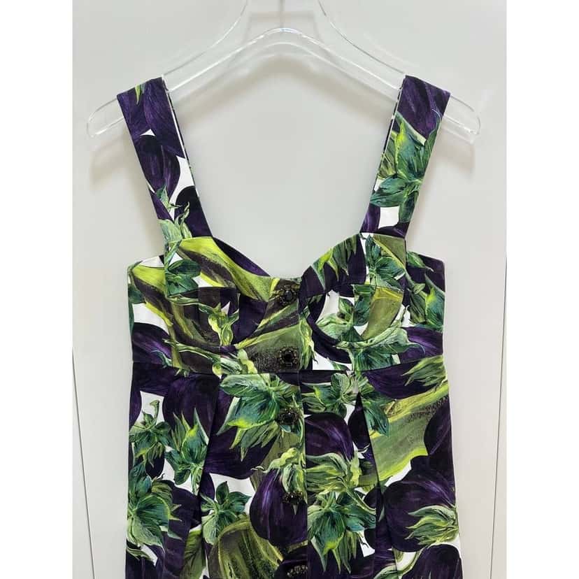 Dolce & Gabbana Dolce & Gabbana Vibrant Botanical Print Cotton Blend Dress Sz.40 pre-owned Other Cotton Good condition - Inside View