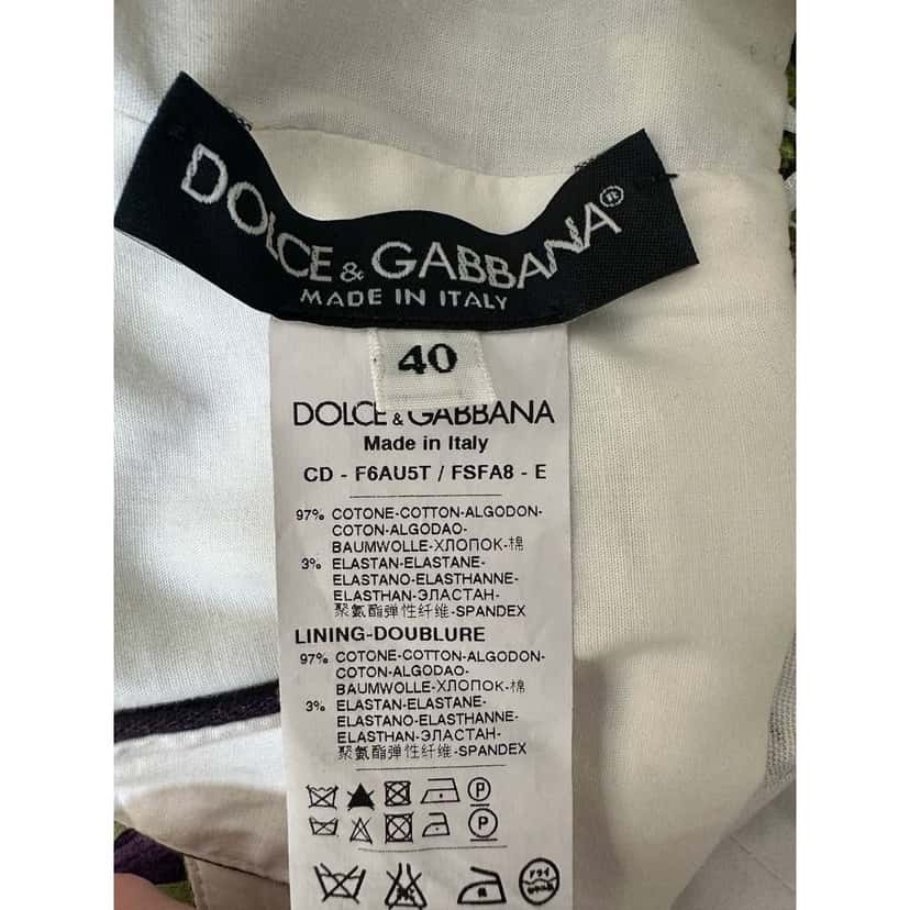Dolce & Gabbana Dolce & Gabbana Vibrant Botanical Print Cotton Blend Dress Sz.40 pre-owned Other Cotton Good condition - Box View