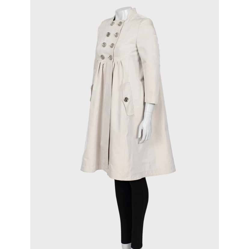 Burberry Burberry Beige Fitted Trench Coat - Women's IT38/XS pre-owned Beige Good condition - Back View