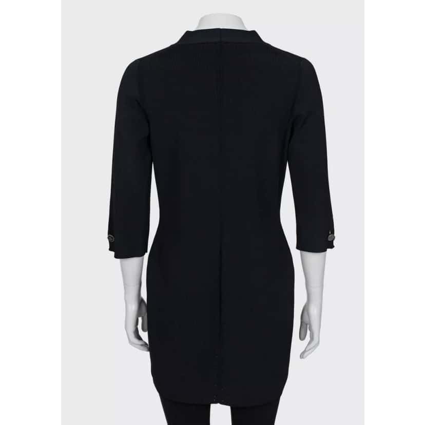 Chanel NWOT Chanel Black V-Neck Cardigan | Never Worn Sz.42/XL Pre-owned Black Never worn - Inside View