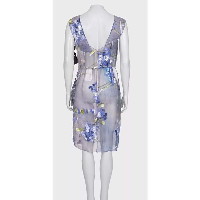 Dolce & Gabbana NWT Dolce & Gabbana Sheer Silk Floral Dress Size 44/L pre-owned Purple Silk Never worn, with tag - Inside View