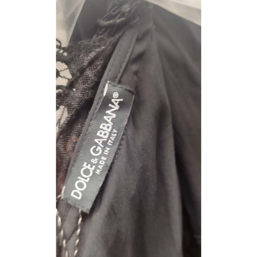 Dolce & Gabbana NWOT Dolce & Gabbana Black Draped Lace Dress - Size S pre-owned Black Lace Never worn - Box View