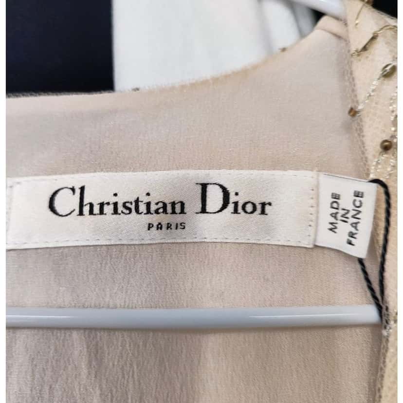 Christian Dior Christian Dior SS17 'La Roue de la Fortune' Dress sz.S pre-owned Beige Good condition - Box View