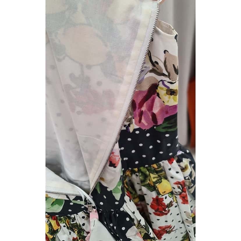 Dolce & Gabbana Dolce & Gabbana Majolica Floral Summer Dress IT42 M pre-owned Navy Cotton Good condition - Box View