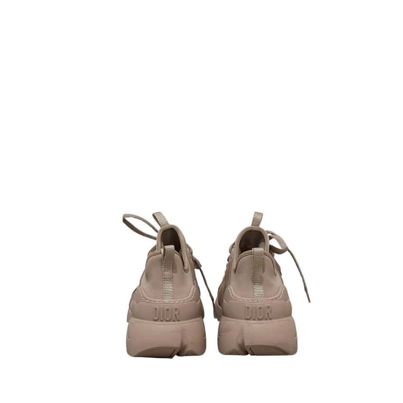 Dior Dior D-Connect Lace-Up  Beige Leather & PVC Sneakers  sz.37.5 pre-owned Beige Lace Good condition - Model View