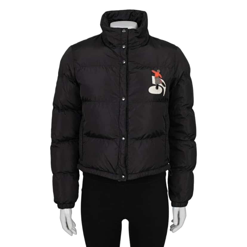 Prada Prada Black Ski Jacket with Patches M / IT42 pre-owned Black Good condition - Front View