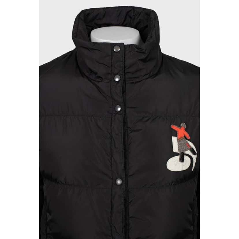 Prada Prada Black Ski Jacket with Patches M / IT42 pre-owned Black Good condition - Model View