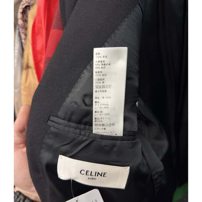 Celine Celine Black Double-Breasted Wool Jacket IT40/S Pre-owned Black Wool Good condition - Box View