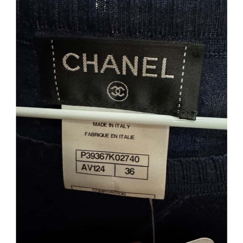 Chanel Chanel Fitted Wool & Silk Dress Sz.36 Pre-owned Blue Wool Good condition - Box View