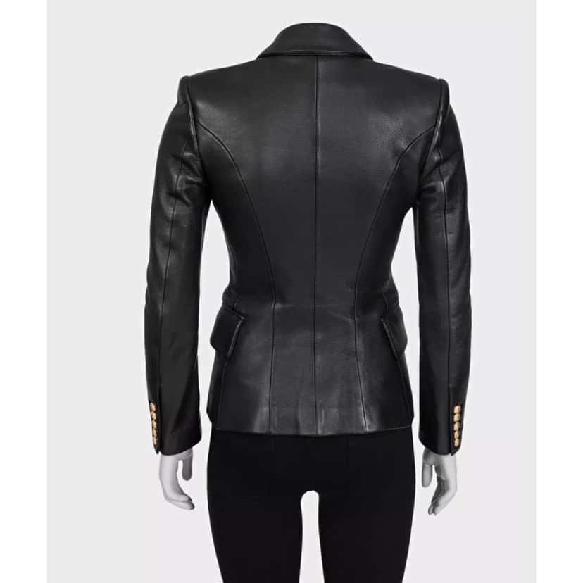 Balmain Balmain Luxurious Black Lamb Leather Jacket - Size FR34/XS Pre-owned Black Leather Good condition - Inside View
