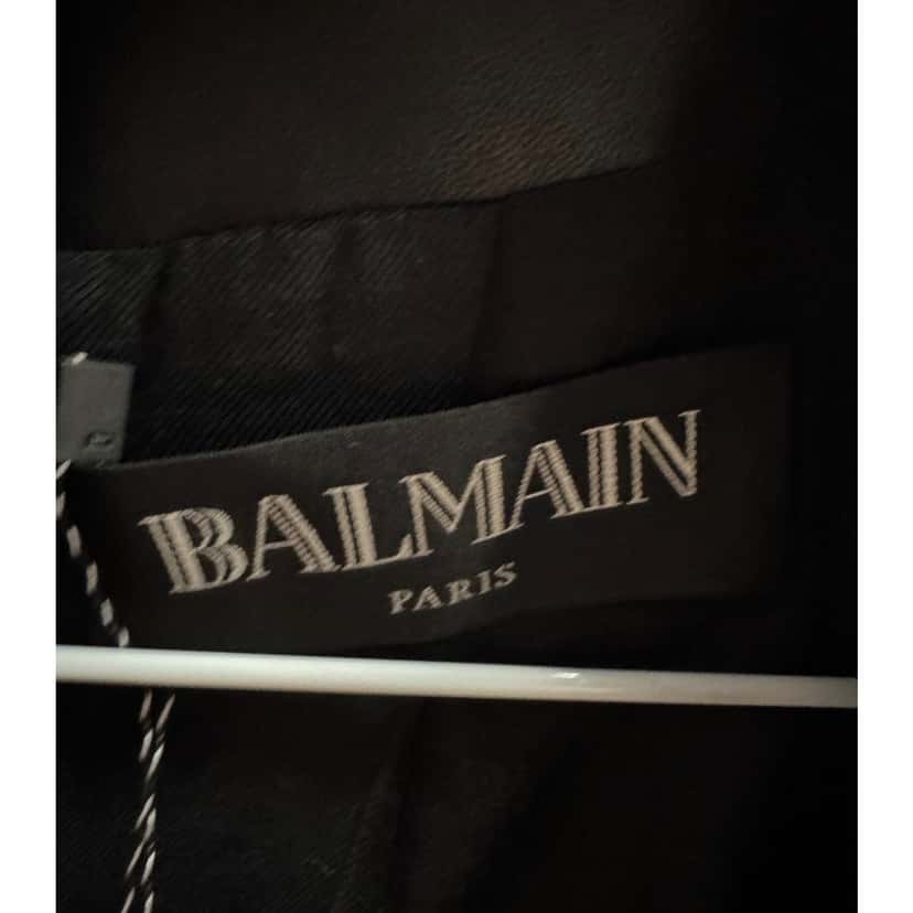 Balmain Balmain Luxurious Black Lamb Leather Jacket - Size FR34/XS Pre-owned Black Leather Good condition - Box View