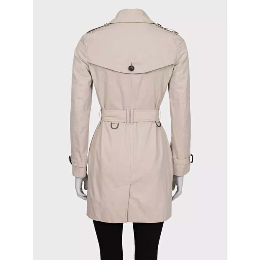 Burberry Burberry Beige Cropped Trench Coat with Belt EU32/XXS Pre-owned Beige Cotton Good condition - Inside View