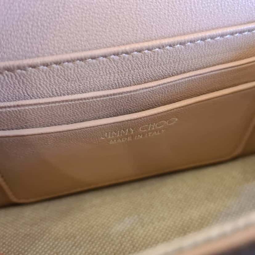 Jimmy Choo Finley Shoulder Bag Pink Leather Silver Very good condition - Model View