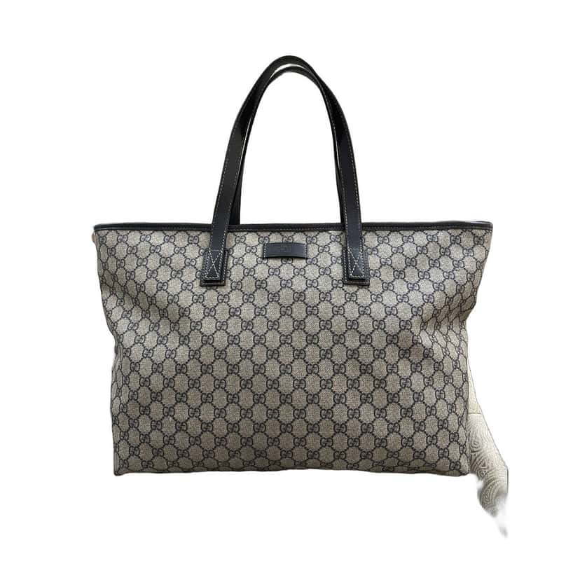 Gucci GG SUPREME TOTE BAG Blue Canvas Good condition - Front View
