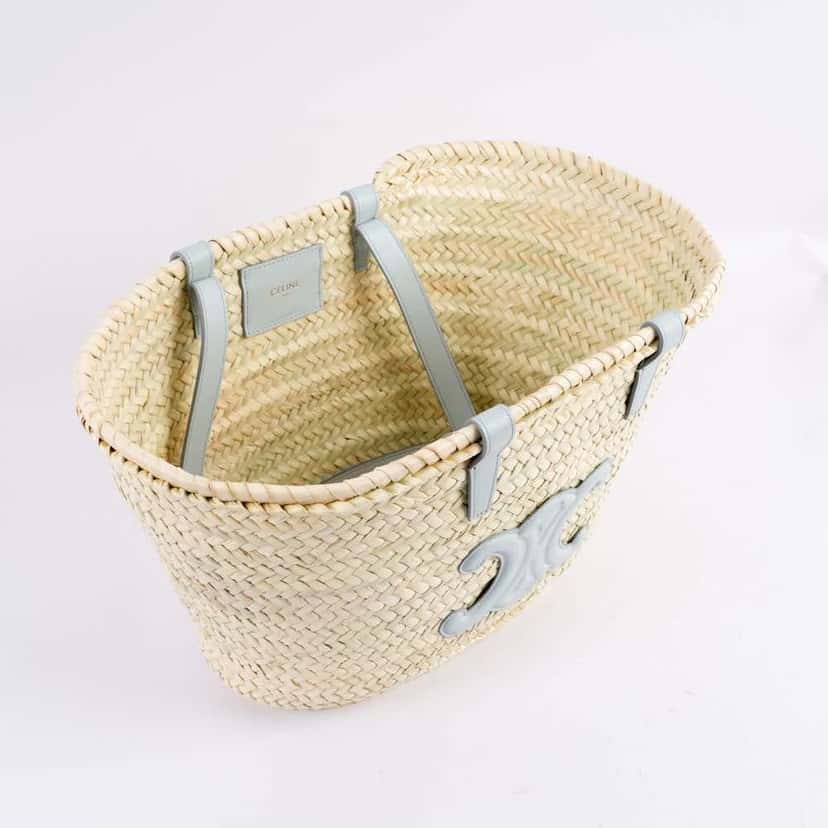 Celine Medium Triomphe Panier Beige Leather Never worn, with tag - Inside View