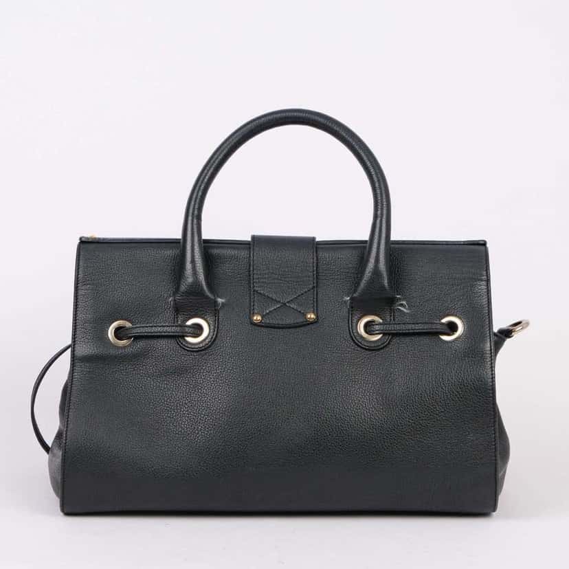 Jimmy Choo Rebel Tote Black Leather Gold Good condition - Back View