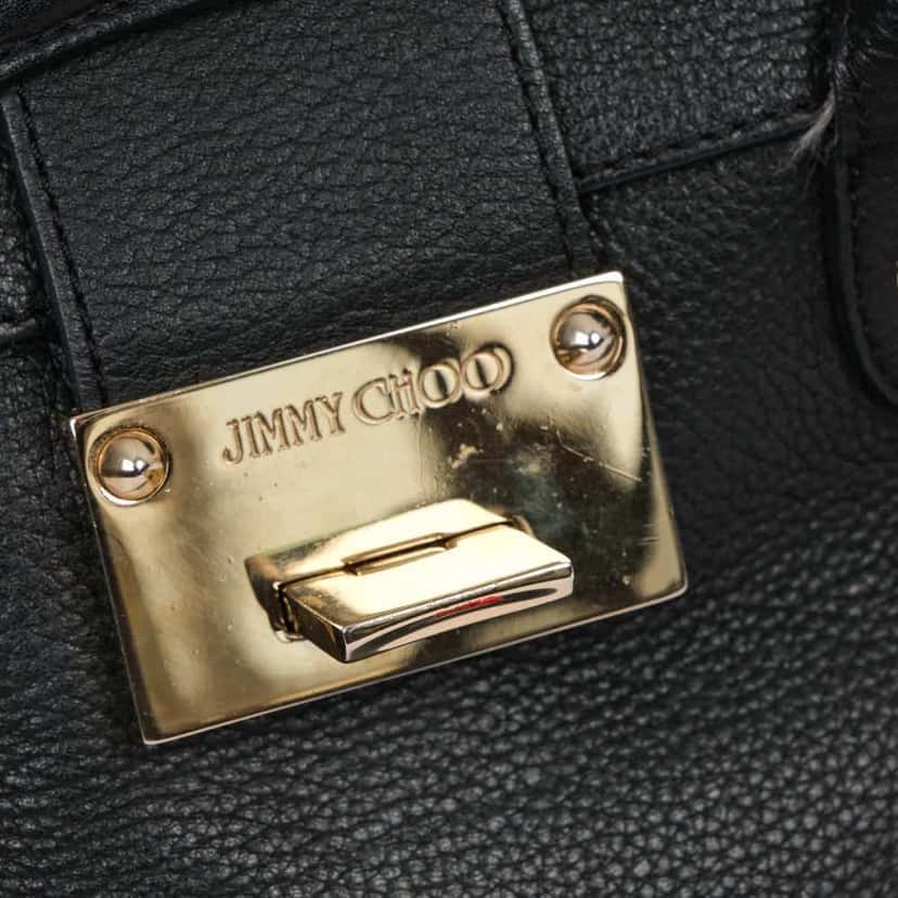 Jimmy Choo Rebel Tote Black Leather Gold Good condition - Inside View