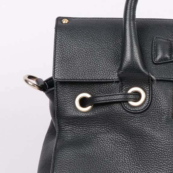 Jimmy Choo Rebel Tote Black Leather Gold Good condition - Model View