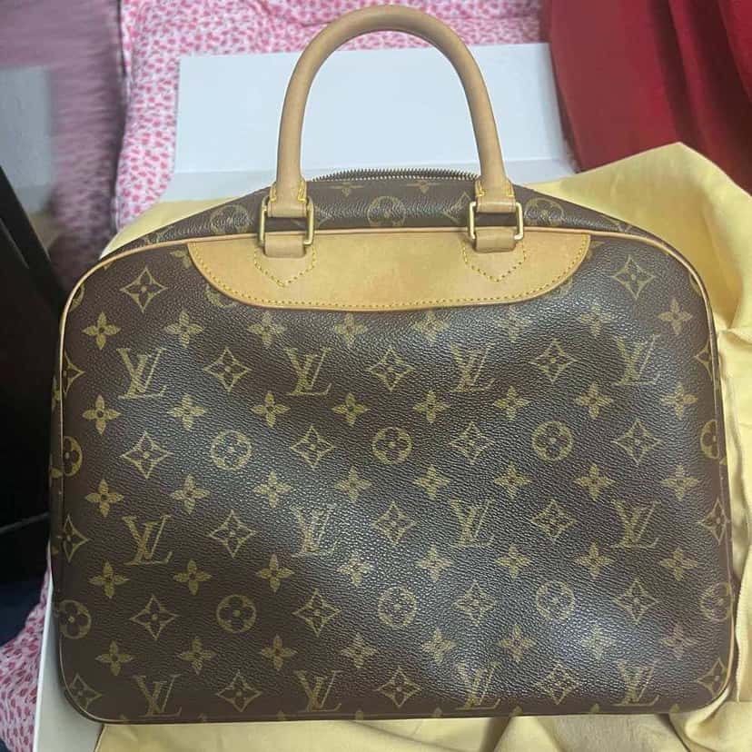 Louis Vuitton Deauville Brown Canvas Leather Very good condition - Back View