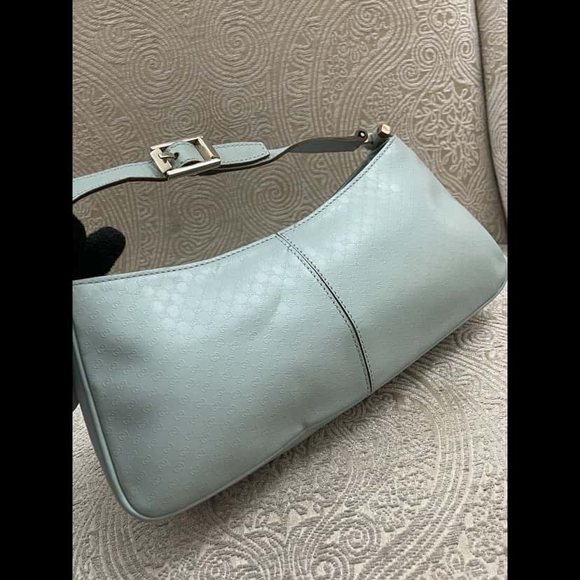 Gucci Shoulder Bag Blue Leather Very good condition - Model View